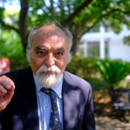 Behrooz Moazami poses for a photo on Loyola's campus.