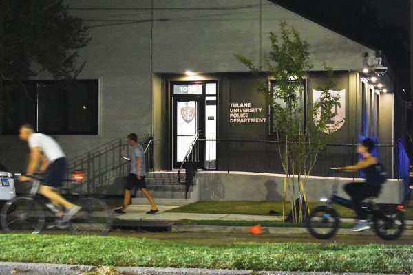 The fifth Tulane Police Department station on Broadway and Zimpel, Aug. 22, 2023. The new station opened on Aug. 9, 2023 across the street from The Boot, a local hotspot and college bar.