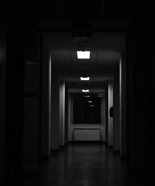 Picture of the 12th floor in Buddig Hall. In 1968, an exorcism was performed on the eighth floor of the building.