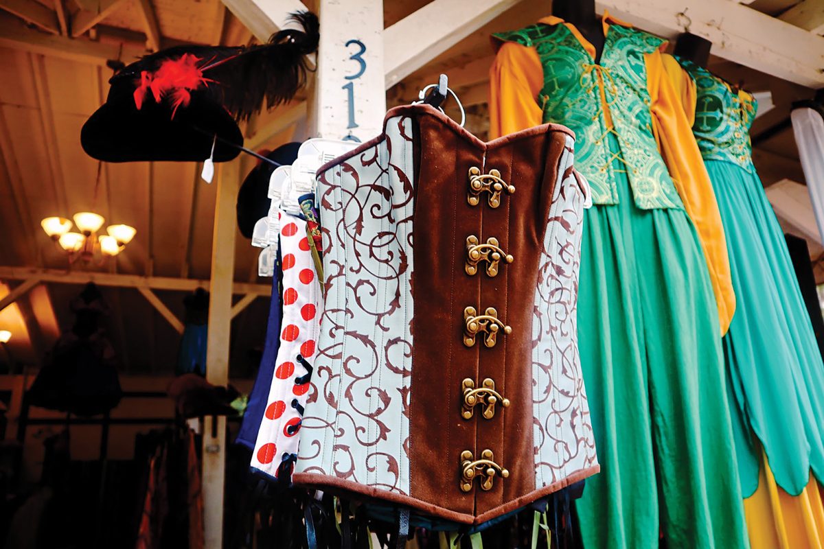 Local clothing vendors sell handmade
Renaissance clothing.