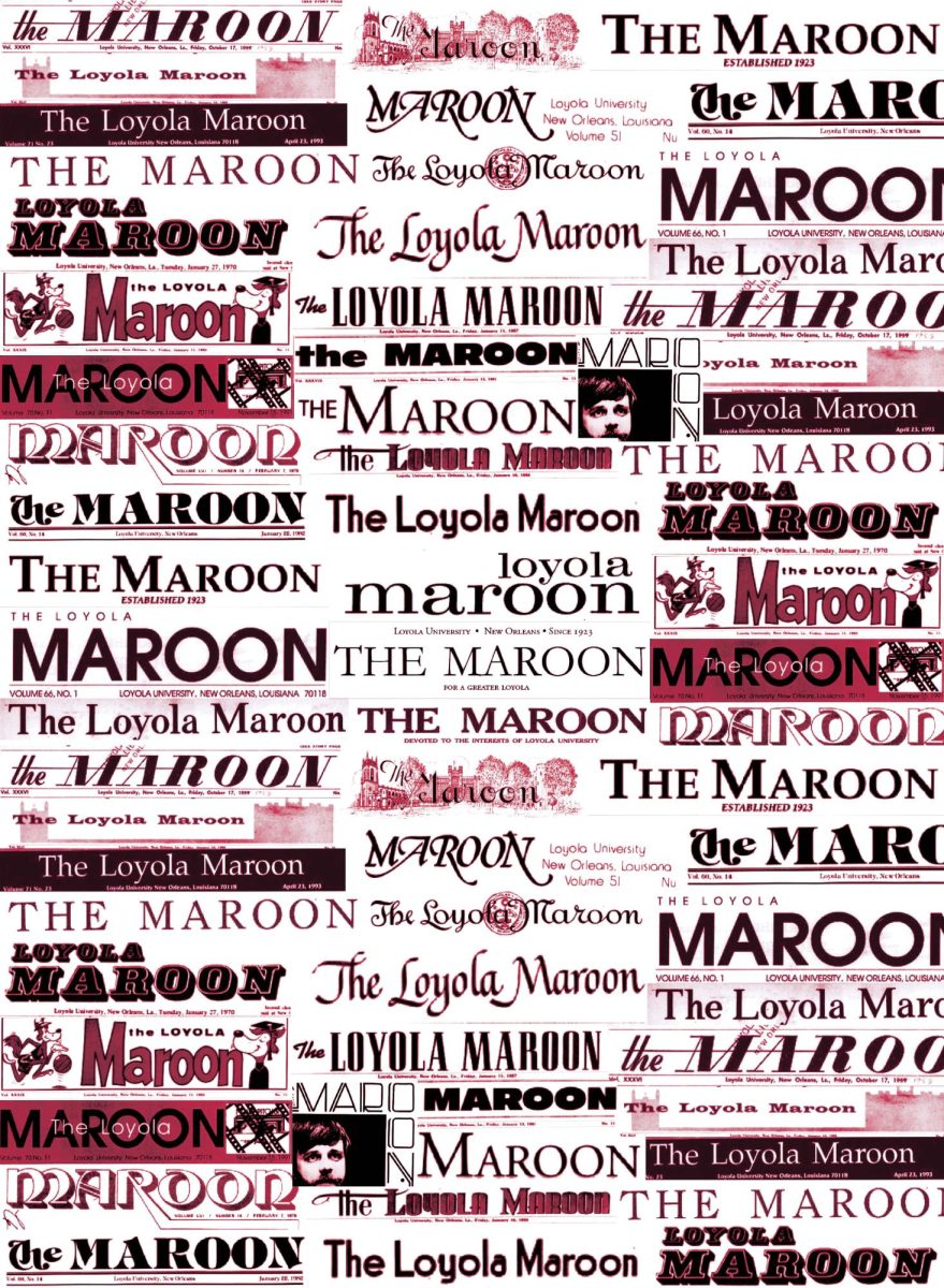 Maroon logos from the past 100 years. 