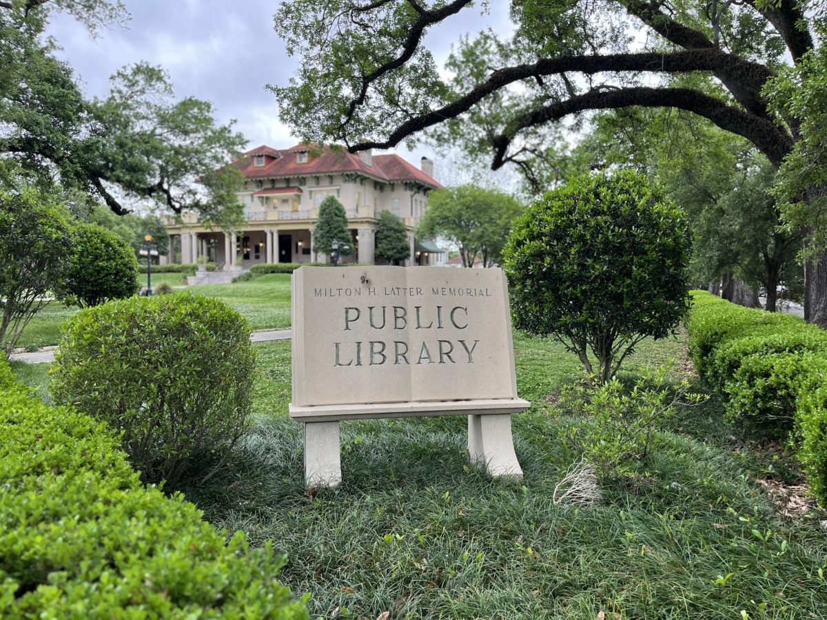 Sign in front of Milton H. Latter Memorial Public Library. The New Orleans Public Library system has gone fine-free. 