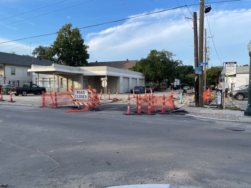 Construction on the corner of Maple and Adams street. Sept. 3, 2024.