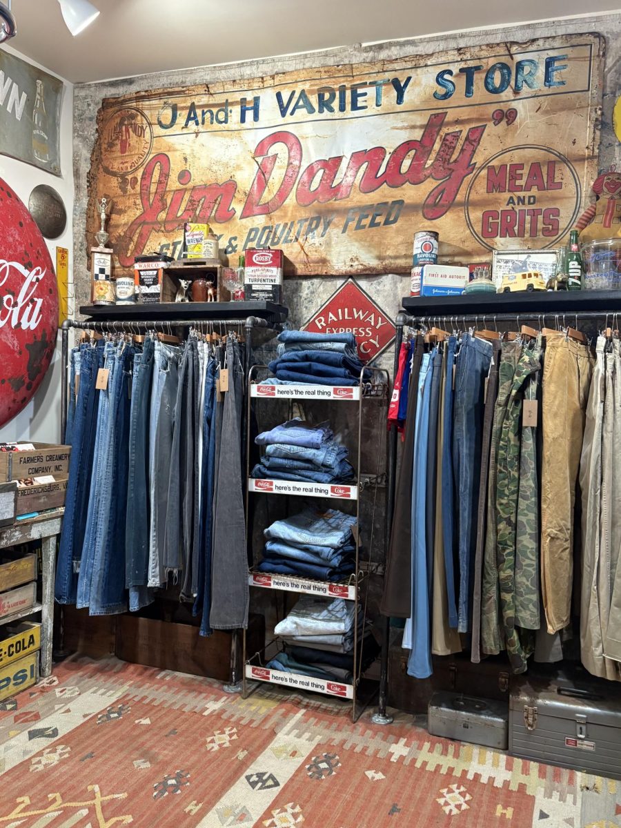 Low Timers is a small, vintage clothing store selling clothes, antique decorations, and more. 