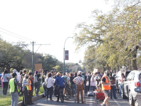 Navigation to Story: Students protest for Palestine and against Trump’s immigration and DEI attacks