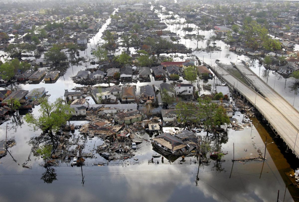 Areas of the Ninth Ward in New Orleans are still flooded after Hurricanes Katrina and Rita, Sept. 26, 2005. New Orleans Mayor Ray Nagin is allowing business owners back into the Central Business District (CBD) starting Sept. 26, 2005. The CBD was not flooded by either hurricane. 
