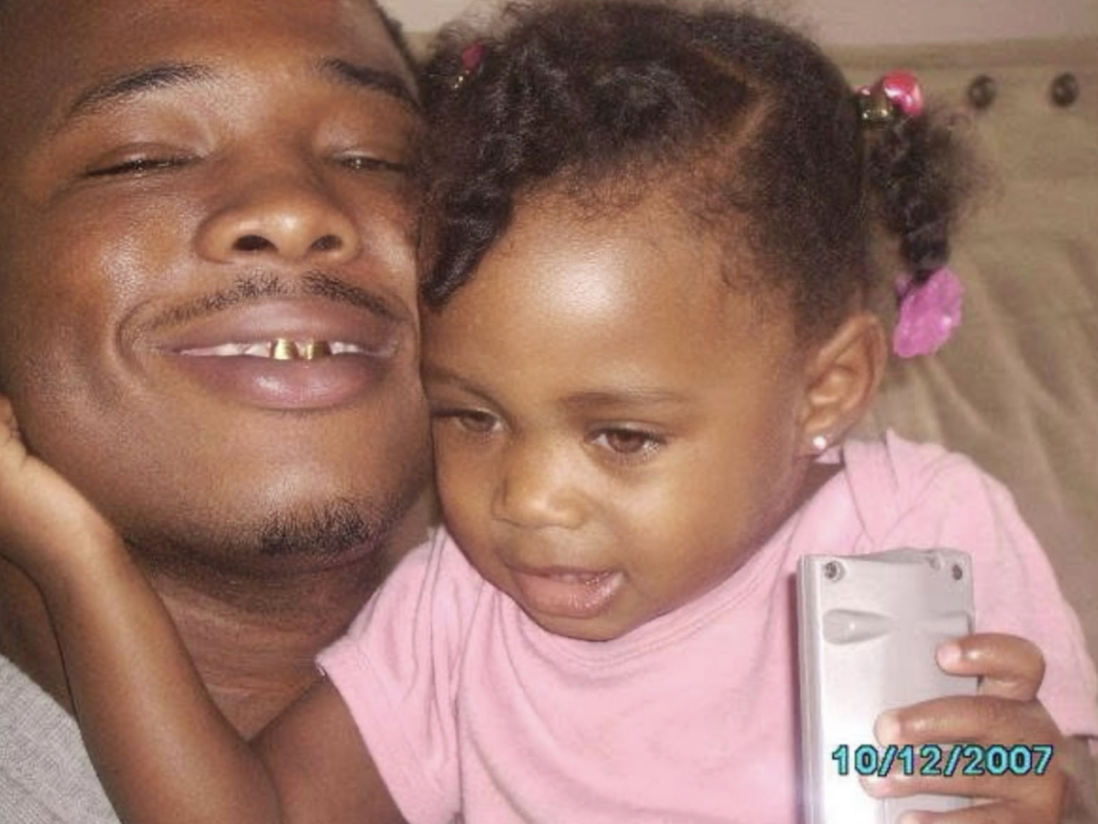 Alana Frank and her father in 2007.