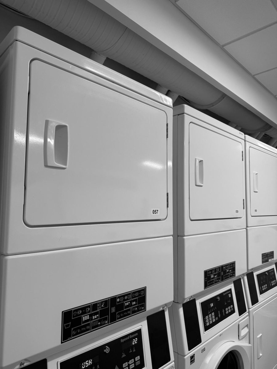 Broken dryers in Uptown Hall laundry room. 