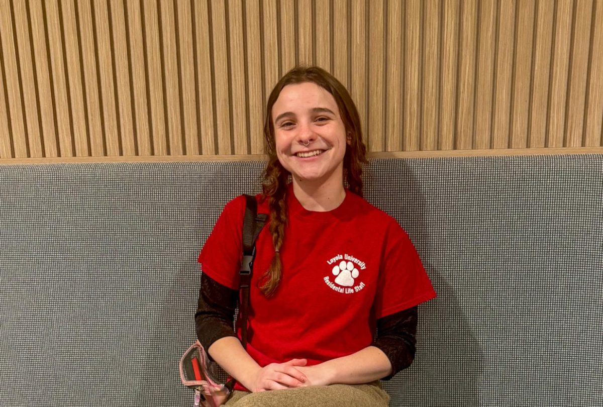 August Bay, one of Uptown's second floor Resident Assistants, while on duty.