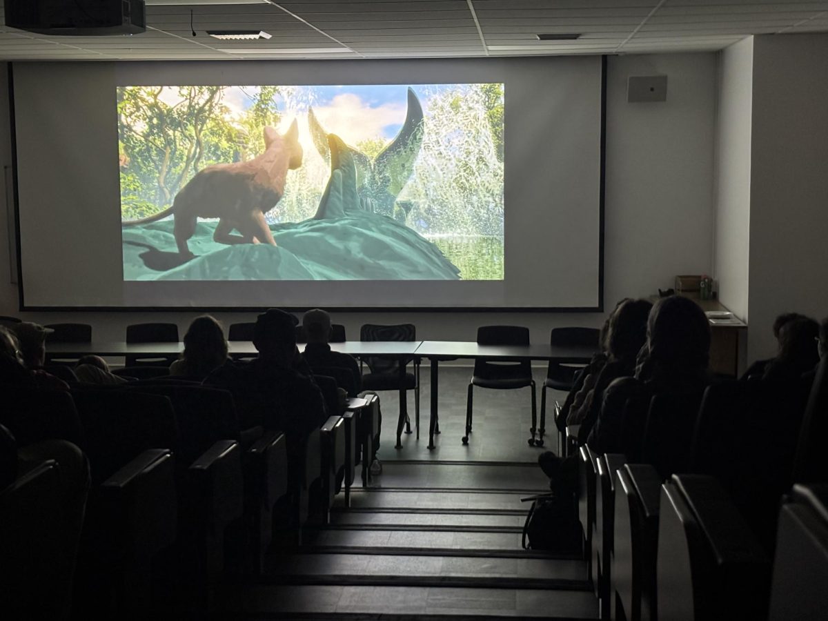 Francophone Film Fest's audience watches Flow in Bobet 332 on Tuesday. Loyola's Francophone Film Festival celebrates French-speaking countries around the world by screening movies produced by Francophonie filmmakers.