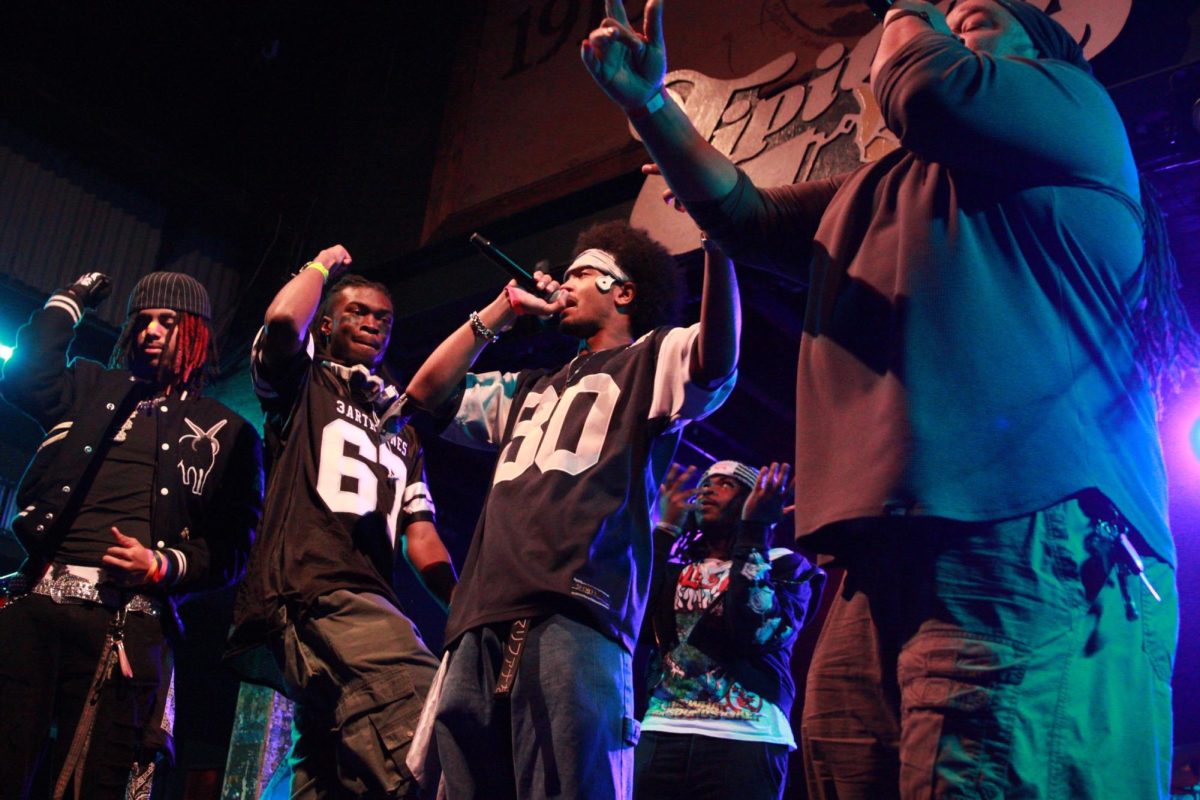 Breezly, Ja Fearce, and Azure Skyz at the Uptown Threauxdown at Tipitina's on Wed, April 8, 2026. 
